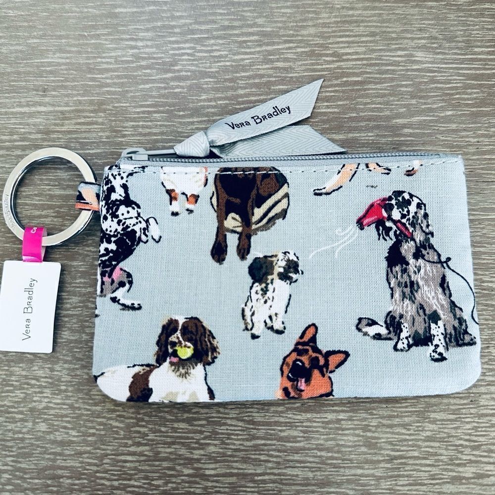 Vera Bradley Dog Show Zip ID Coin Purse Wallet